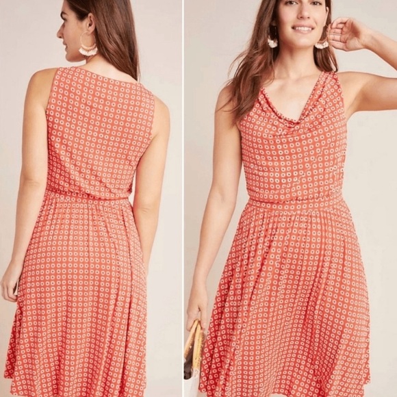 Maeve Dresses & Skirts - Maeve Anthropologie orange & white floral print sleeveless A-line Brianne dress